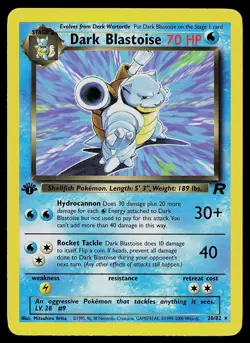 Pokemon Card - Dark Blastoise Team Rocket 20/82 1st Edition Rare - Image 1
