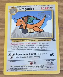Dragonite #5 Black Star Promo WB The First Movie Rare WOTC Pokemon Card RARE - Image 1