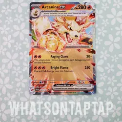 Pokemon Card Arcanine Ex 032/198 Ultra Rare Scarlet Violet Base Singles LP - Image 1