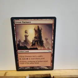 MTG English Magic Cards LP 4x GREAT FURNACE x4 Mirrodin - Artifact Land - Image 2