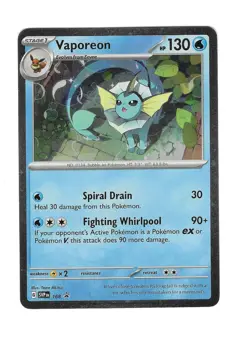 Vaporeon SVP 168 Pokemon Cosmos Holo Prismatic Evolutions Black Star Promo Card - Image 1
