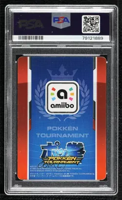 2016 Pokken Tournament Amiibo Cards Japanese Dark Mewtwo PSA 6 - Image 2