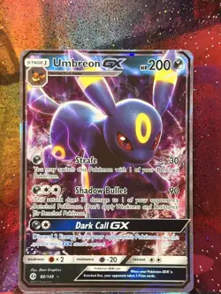 2017 Umbreon GX 80/149 Sun & Moon Base Set Pokemon TCG Card - Image 1