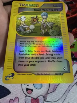 Pokemon TCG Town Volunteers Aquapolis Card 136/147 Reverse Holo - Image 3