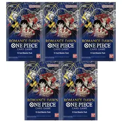 Bandai One Piece Trading Cards - Romance Dawn OP-01 - PACKS (5 Pack Lot) -Sealed 811039038199 - Image 1