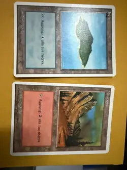 Magic MTG Italian Revised Mountain + Island Artist Proofs Near Mint - Image 1