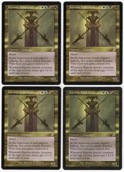 Karona, False God x4 4x 2003 Scourge PLAYSET Multi-Color Rare MTG LP AZA - Image 1