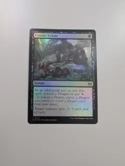 MTG - Caustic Exhale (Foil) - Tarkir Dragonstorm NM/M Condition - Image 1