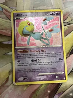 2007 Pokemon Diamond & Pearl Uxie Holo Bleed 18/123 Holo Bleed 🩸Damaged+ - Image 1