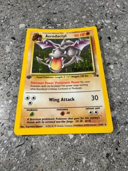 Pokemon Prerelease 1st Edition Aerodactyl 1/62 Fossil Pre-release Holo EXC-NM - Image 5