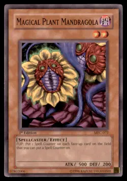 Yu Gi Oh! MAGICAL PLANT MANDRAGOLA MFC 072 MFC 1st Edition Regular - Image 1
