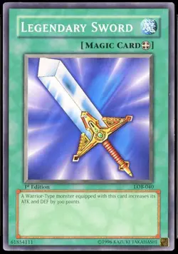 Legendary Sword LOB-040 Legend of Blue Eyes White Dragon Yu-Gi-Oh Unlimited NM/M - Image 1