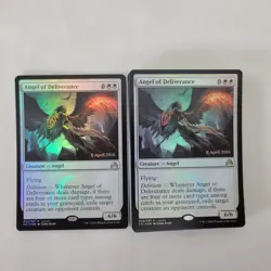 2x MTG FOIL Angel Of Deliverance Launch Promo NM Near Mint Magic the Gathering - Image 1