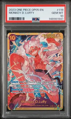 2023 ONE PIECE OP05-AWAKENING OF THE NEW ERA #119 MONKEY D. LUFFY PSA 10 - Image 1