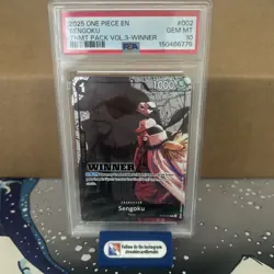 Sengoku 2025 One Piece Tournament Pack Vol. 3 Winner #002 PSA 10 - Image 1