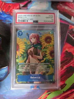 2025 ONE PIECE OP10-ROYAL BLOOD ALTERNATE ART #058 REBECCA PSA 10 - Image 1