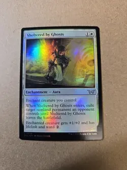 MTG Sheltered by Ghosts Foil - Duskmourn: House of Horror (DSK) #30 - Magic - Image 1