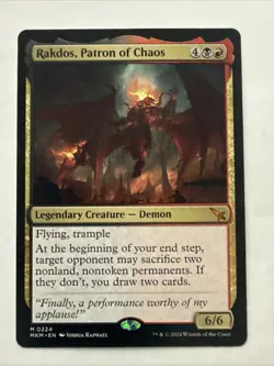 MTG Rakdos, Patron of Chaos 0224 Regular Murders at Karlov Manor Magic NM MKM - Image 1