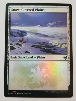 1x Snow-Covered Plains (277) FOIL Kaldheim MTG Magic the Gathering NM - Image 1