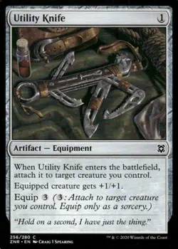Utility Knife 256/280 Zendikar Rising MTG Magic The Gathering card - Image 1