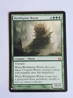 Worldspine Wurm. Mythic Wurm RTR MTG Card. - Image 1