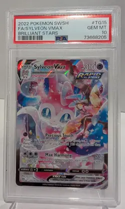 2022 Pokemon SWSH Brilliant Stars Sylveon VMax Full Art TG15/TG30 PSA 10 - Image 1