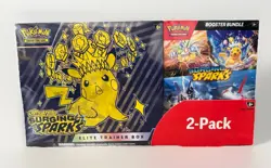 Pokemon TCG Costco Exclusive Surging Sparks ETB + Booster Bundle (SEALED) - Image 1