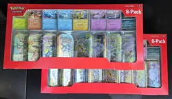 Pokemon Prismatic Evolutions Costco 8 Mini-Tin Bundle w Promo Cards 2 Pack - Image 1