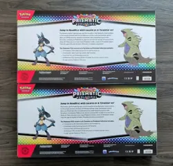 Pokemon Prismatic Evolutions Lucario EX & Tyranitar EX Premium Collection X2 New - Image 2