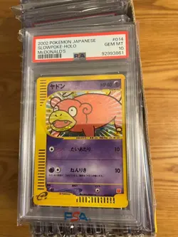 PSA 10 Slowpoke Pokemon 2002 Holo E-Series McDonald's Promo Japanese 014/018 - Image 1