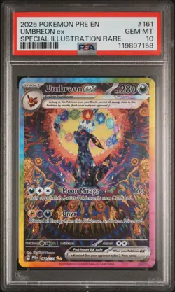 2025 POKEMON PRE EN-PRISMATIC EVOLUTIONS #161 UMBREON EX PSA 10 - Image 1