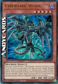 CYBERDARK WURM • (Wurm Cyberoscuro) • Ultra R • ALIN EN027 • 1Ed • Yugioh! - Image 1