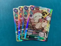 Jijimon BT11-056 Playset Dimensional Phase Digimon Card Game x4 - Image 1