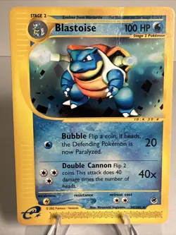 DAMAGED Blastoise 36/165 Regular/Non-Holo Expedition AUTHENTIC Pokemon Card - Image 1