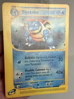 DAMAGED Blastoise 36/165 Regular/Non-Holo Expedition AUTHENTIC Pokemon Card - Image 2