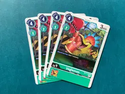 Vegiemon BT11-049 Playset Dimensional Phase Digimon Card Game x4 - Image 1