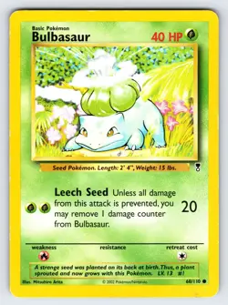 Bulbasaur 68/110 Legendary Collection Pokemon Card TCG WOTC Vintage Common - Mp - Image 1