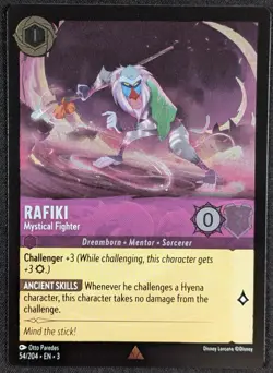 Rafiki Mystical Fighter Disney Lorcana Rare Foil Inklands Card 54/204 (NM) - Image 1
