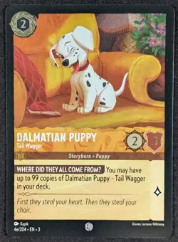 Dalmatian Puppy Tail Wagger Disney Lorcana Foil Inklands Card 4e/204 (NM) - Image 1
