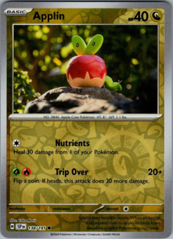 Applin 138/191 | Surging Sparks | Common Reverse Holo NM Pokemon Card - Image 1