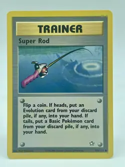 Super Rod 103/111 Trainer Neo Genesis Common WOTC Pokemon Card Vintage 2000 LP - Image 1