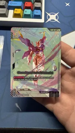 Gundam Aerial Rebuild LR+ GD01-067 Alt Art Foil Mint Gundam TCG Card Game - Image 1