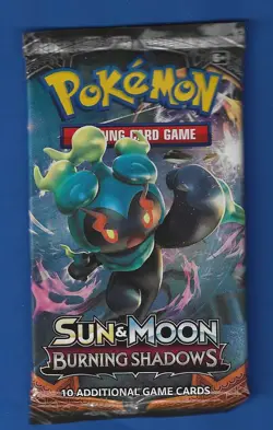 Pokemon "Burning Shadows" 10-Card Sealed Booster Pack (Marshadow) X1 - Image 1
