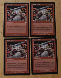 MTG 4x Rare Red Enchantment GRAND MELEE - Image 1