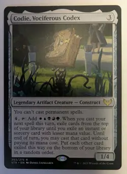Codie, Vociferous Codex Strixhaven: School of Mages - MTG RARE - Image 1