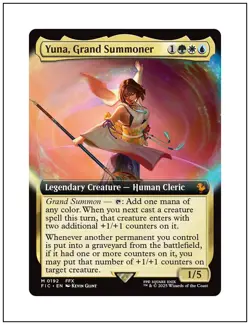 Yuna, Grand Summoner, Extended Art, Final Fantasy, MTG NM - Image 1