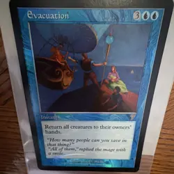 Wizards of the Coast Evacuation MTG 2001 Instant Foil Blue English - Image 1