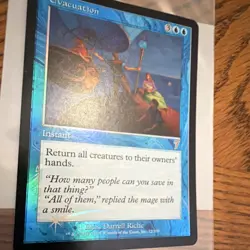 Wizards of the Coast Evacuation MTG 2001 Instant Foil Blue English - Image 3