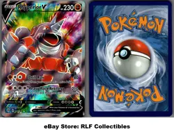2020 Pokemon, Darkness Ablaze, #181/189 Rhyperior V, Full Art Ultra Rare - Image 1