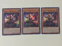 Yugioh Fiendsmith Engraver x 3 - 1st Edition Ultra Rare NM - Free Holo Card - B - Image 1